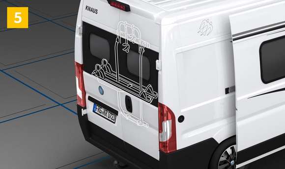 KNAUS Camper Van – Exterieur mit hochwertigen Seitz‐Rahmenfenster