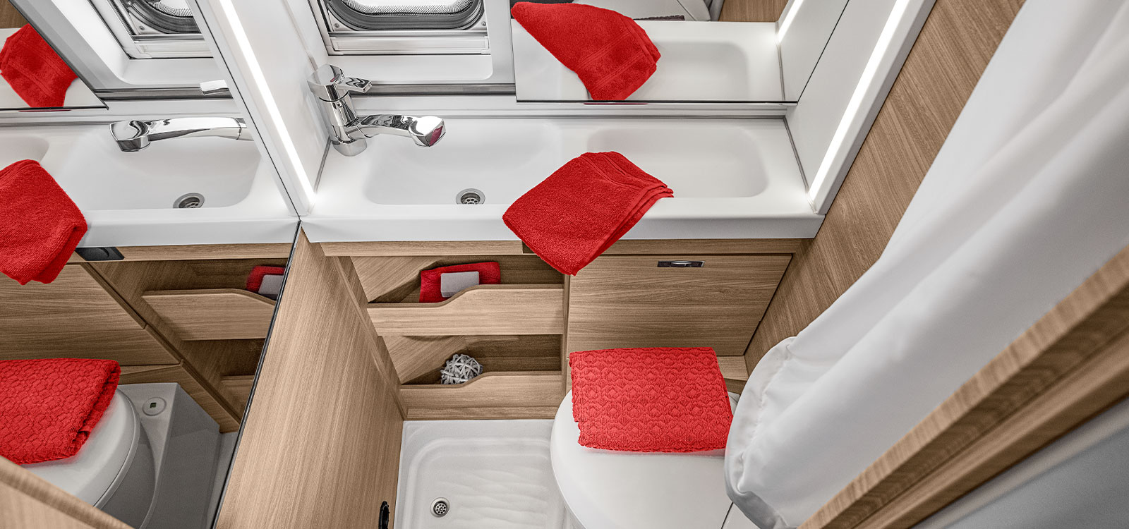 Kompaktbad in den Camper Van von KNAUS 2021-2022